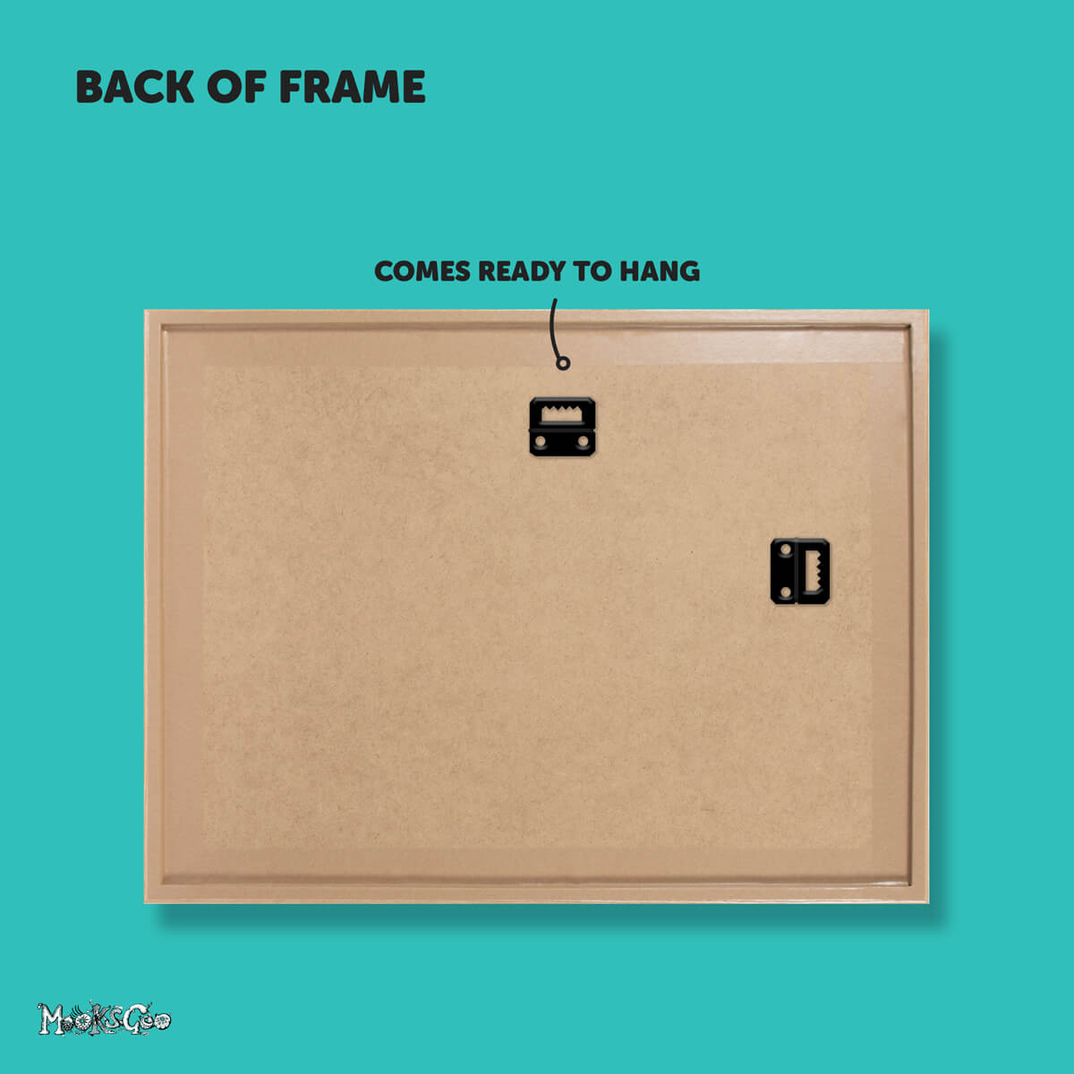 back of frame, comes ready to hang, by mooksgoo