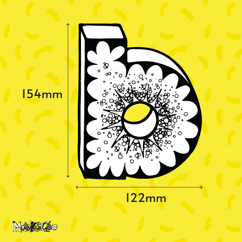 Letter a large fun illustrated house number for wheelie bins, designed by MooksGoo