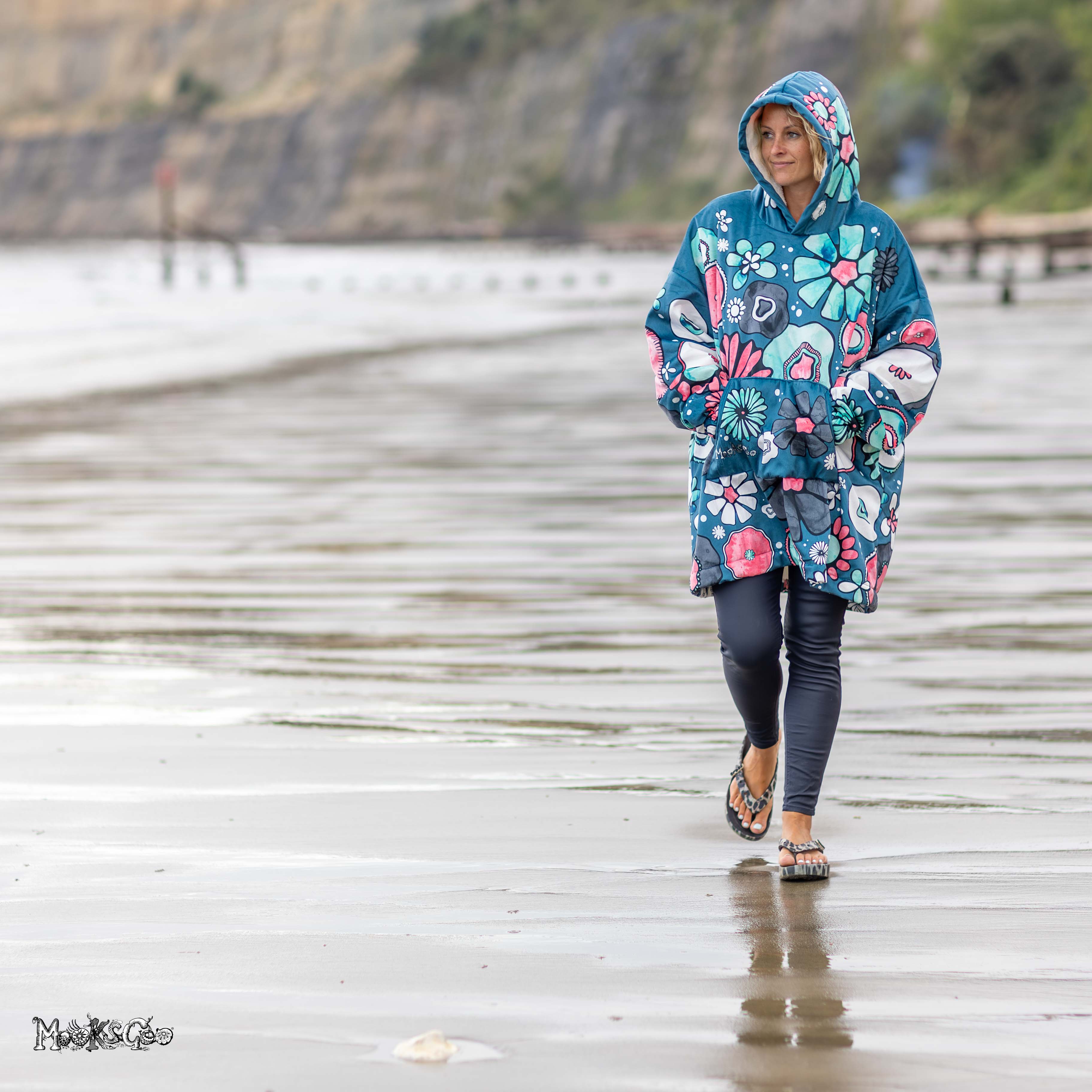 Flower Power Oversized Snug Thick Blanket Hoodie | MooksGoo