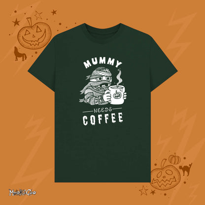 Mummy Needs Coffee Spooky Halloween T-Shirt
