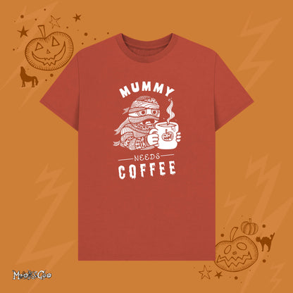 Mummy Needs Coffee Spooky Halloween T-Shirt