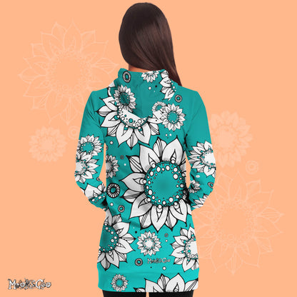 Funky Sunflower Long Hoodie