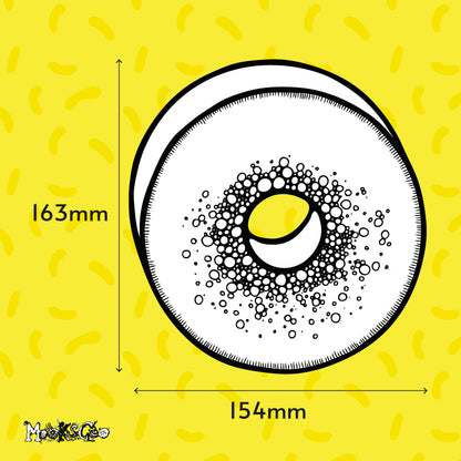 Number 0 large fun illustrated house number for wheelie bins, designed by MooksGoo