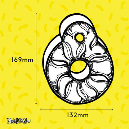 Number 8 large fun illustrated house number for wheelie bins, designed by MooksGoo