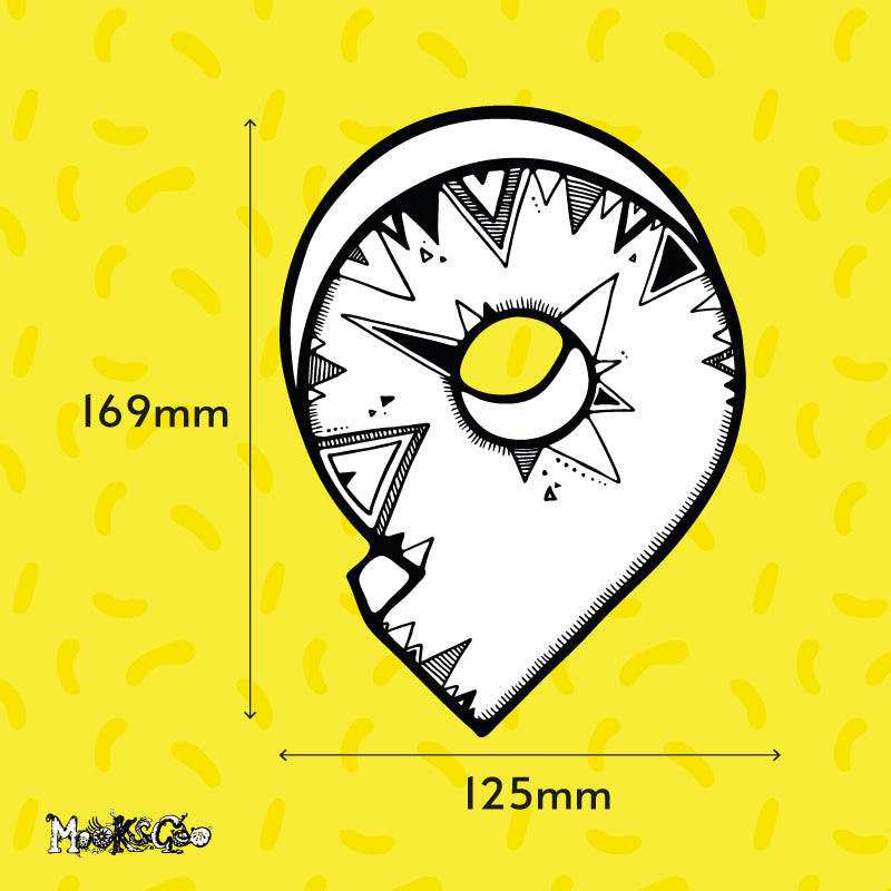 Number 9 large fun illustrated house number for wheelie bins, designed by MooksGoo